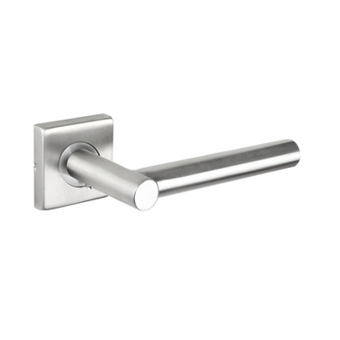 Grossetto door handle stainless steel with square rosette