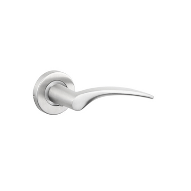 Lodini door handle stainless steel with round rosette