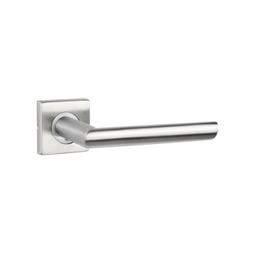 Ragusa door handle stainless steel with square rosette