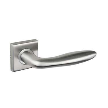 Pratona door handle stainless steel with square rosette
