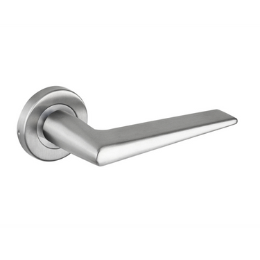 Modena door handle stainless steel with round rosette