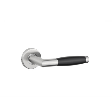 Ascoli door handle stainless steel with round rosette