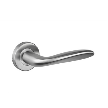 Benevento door handle stainless steel with round rosette