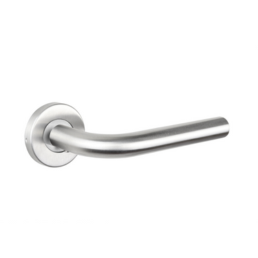 Oristano door handle stainless steel with round rosette