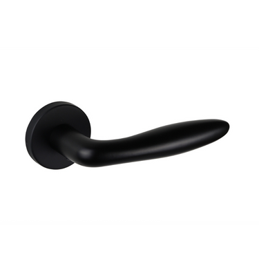 Pratona door handle black with round rosette