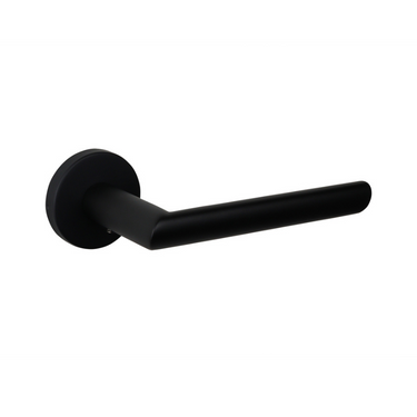 Ragusa door handle black with round rosette