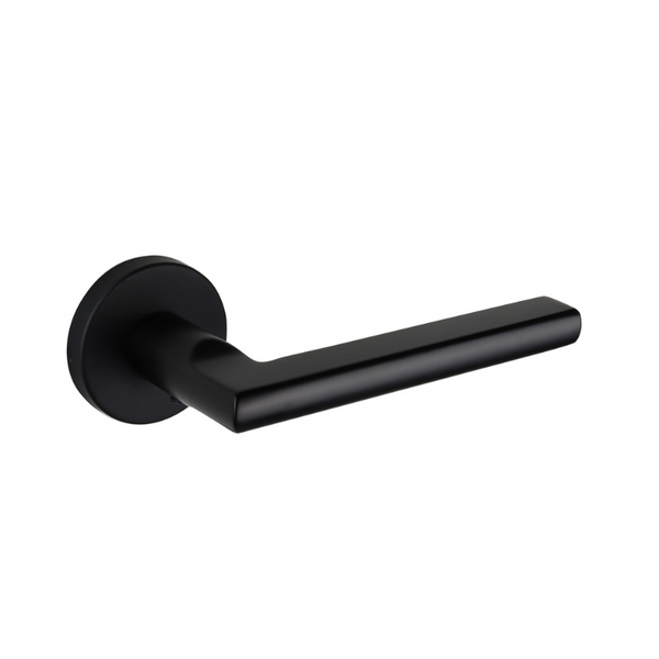 Teramo door handle black with round rosette