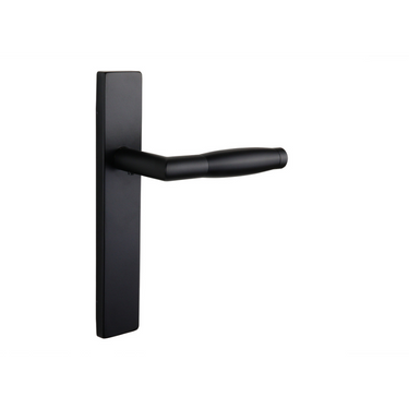 Ascoli door handle black with rectangular shield