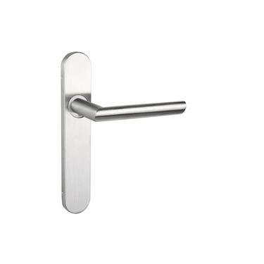 Ragusa door handle stainless steel with rounded shield