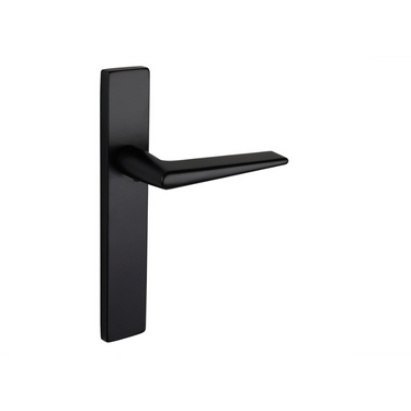 Modena door handle black with rectangular shield