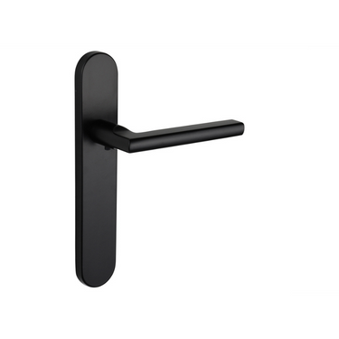 Teramo door handle black with rounded shield