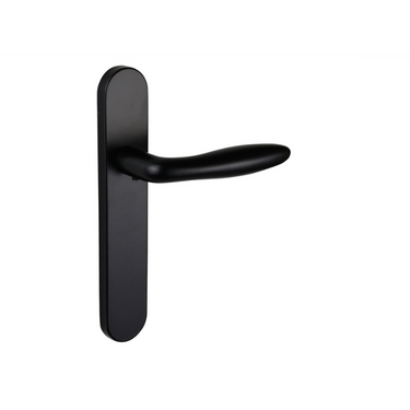 Pratona door handle black with rounded shield