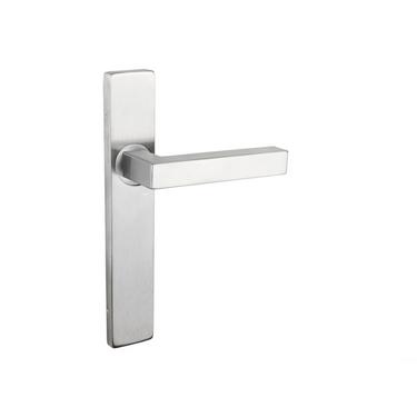 Viterbo door handle stainless steel with rectangular shield