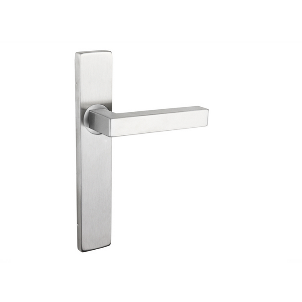 Viterbo door handle stainless steel with rectangular shield
