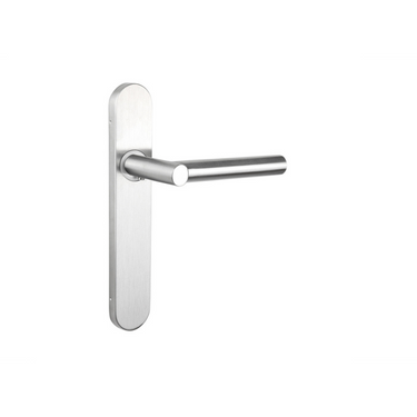 Grossetto door handle stainless steel with rounded shield