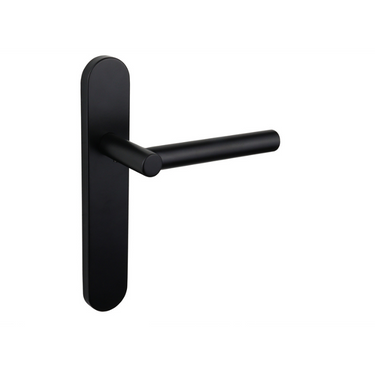 Grossetto door handle black with rounded shield
