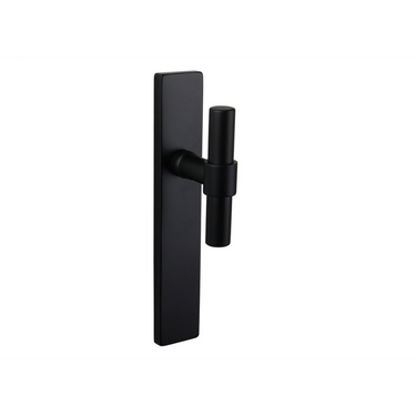 Pesaro door handle black with rectangular shield
