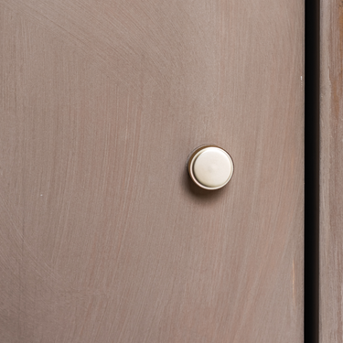 Cabinet knob Ribbed Satin gold 20x25 mm