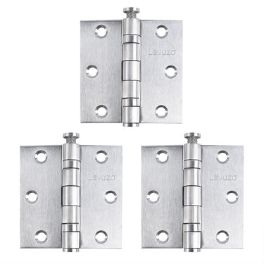 3 pieces Ball bearing hinge straight SS 76x76x2.5 mm
