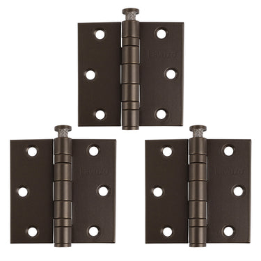 3 pieces Bronze Butt Hinge 76x76x2.5 mm