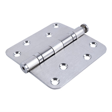 3 pieces Ball bearing hinge rounded Stainless steel 89x89x2.5 mm