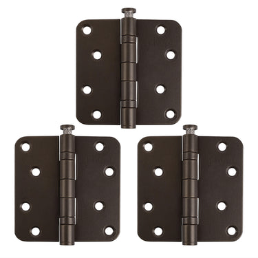 3 Ball bearing hinge rounded Bronze 89x89x2.5 mm