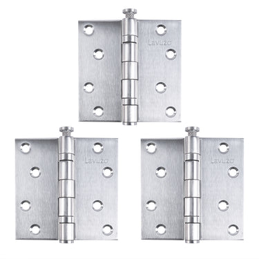 3 pieces Butt Hinge straight SS 89x89x2.5 mm