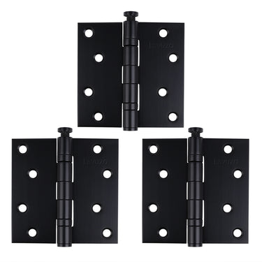 3 pieces Ball Bearing Hinge straight Black 89x89x2.5 mm