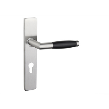 Ascoli door handle stainless steel with rectangular shield PC72
