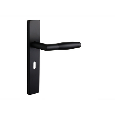 Ascoli door handle black with rectangular shield SL56