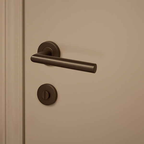 Toilet lock bronze round rosette