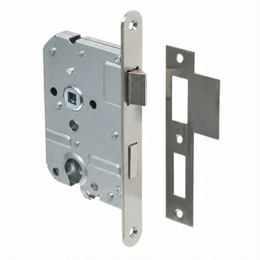 Cylinder day and night lock PC55 with stainless steel front plate