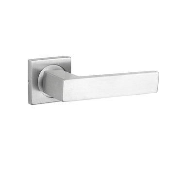 Imperio door handle stainless steel with square rosette