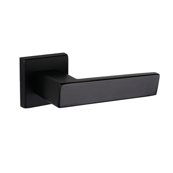 Imperio door handle black with square rosette