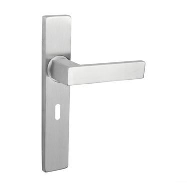 Imperio door handle stainless steel with rectangular shield SL56