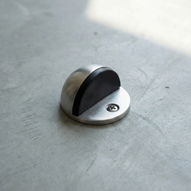 Door stopper floor round 44 mm stainless steel