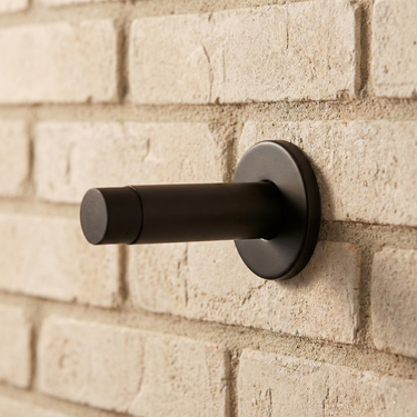 Door stopper wall black 90 mm