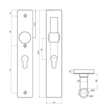 Maten Pesaro deurkruk PC55