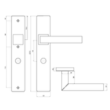 Maatvoering Viterbo op schild voor badkamer en toilet WC63/8