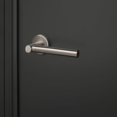 Grossetto door handle stainless steel with round rosette