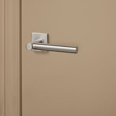 Grossetto door handle stainless steel with square rosette
