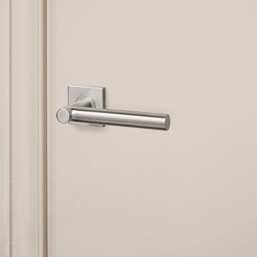 Grossetto door handle stainless steel with square rosette