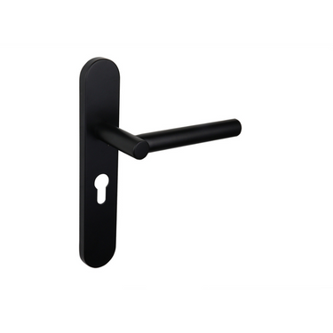 Grossetto door handle black with rounded shield PC55