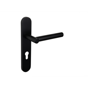 Grossetto door handle black with rounded shield PC72