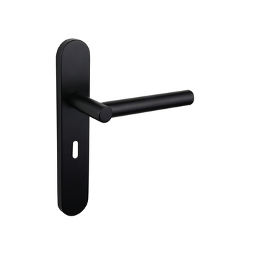 Grossetto door handle black with rounded shield SL56