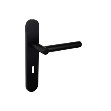Grossetto door handle black with rounded shield SL72