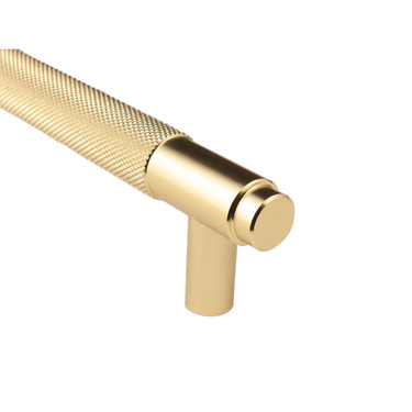 Handle Ribbed Matte Gold 160 mm - Drilling Distance 128 mm