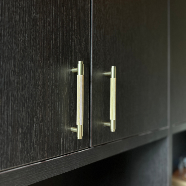 Handle Ribbed Matte Gold 224 mm - Drilling Distance 192 mm