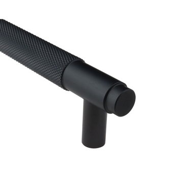 Handle Ribbed black 224 mm - Drilling distance 192 mm