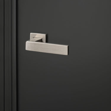 Imperio door handle stainless steel with square rosette